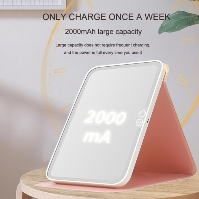 ⁦مرآة مكياج بإضاءة LED⁩ - الصورة ⁦5⁩